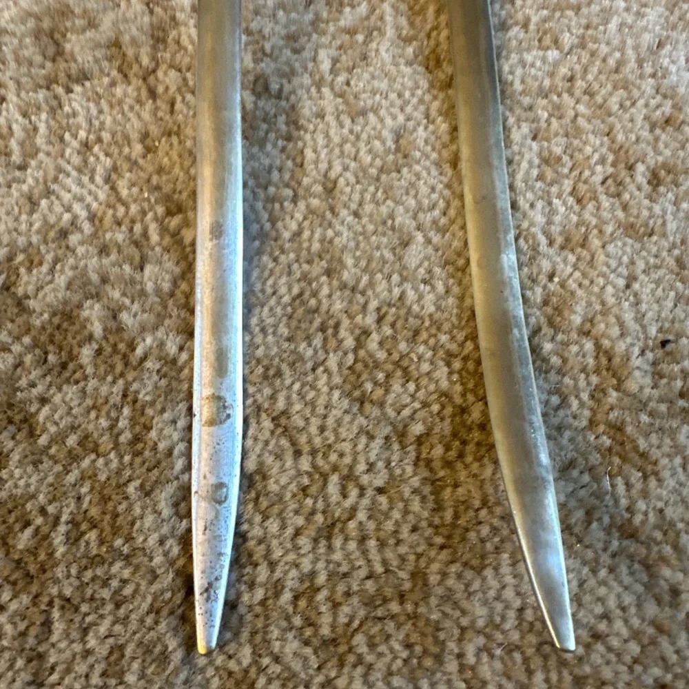 Vintage Mid-Century Mother of Pearl Salad Servers,